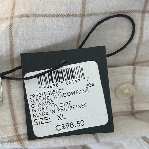 Club Monaco Brushed Flannel shirt XL Slim Fit. Like new! 😎 - Picture 6 of 6